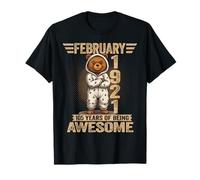 105 Year Old February 1921 Teddy Bear 105th Birthday Women T-Shirt