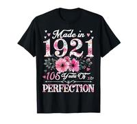 105 Year Old in 1921 Floral 105th Birthday Gifts for Women T-Shirt