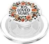 105 Years Loved 1055th Birthday funny 105 Year Old Women's PopSockets PopGrip for MagSafe