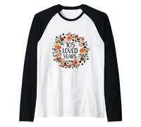 105 Years Loved 1055th Birthday Funny 105 Year Old Women's Raglan Baseball Tee