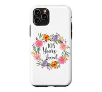 105 Years Loved 105th Birthday Floral 105 Year Old Men Women Case for iPhone 11 Pro