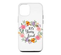 105 Years Loved 105th Birthday Floral 105 Year Old Men Women Case for iPhone 12/12 Pro