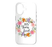105 Years Loved 105th Birthday Floral 105 Year Old Men Women Case for iPhone 17