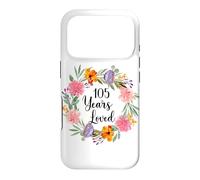 105 Years Loved 105th Birthday Floral 105 Year Old Men Women Case for iPhone 17 Pro