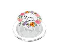 105 Years Loved 105th Birthday Floral 105 Year Old Men Women PopSockets PopGrip for MagSafe