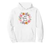 105 Years Loved 105th Birthday Floral 105 Year Old Men Women Pullover Hoodie