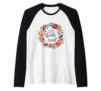 105 Years Loved 105th Birthday Floral Wreath Loved for Women Raglan Baseball Tee