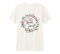 105 Years Loved Men Women Floral 105 Year Old 105th Birthday Premium T-Shirt