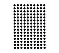 1050 Dot Stickers, 10mm Colored Round Sticky Dots With 10 Color Circles - 150 Per Sheet, Self-Adhesive for Event Schools DIY Crafts Gift Black