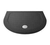 1050mm Premium D Shape Shower Tray - Slate Grey