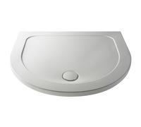 1050mm Premium D Shape Shower Tray - White