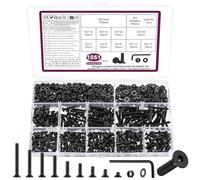 1051 Pcs M3 Screws Set, M3 Bolts and Nuts Set, Countersunk Nuts and Bolts, Flat Head Machine Screws and Washers, Hex Socket Head Cap Screw Assortment with Wrench