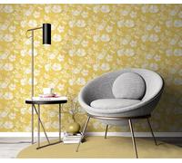 10519-03 Yellow Erismann Floral Wallpaper