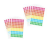 1056pcs Colored Dots Price Stickers, 8mm Assorted Colour Round Color Coding Stickers Easy Peel and Write Self Adhesive Circle Sticky Labels for Office Student Classroom Wall Journaling Scrapbooking