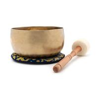 -1058-L Singing Bowl Nepal with Accessories 500 to 600 g Hand-Wrought Traditionally Crafted