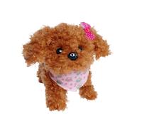 105890015 ChiChi Love Tea Cup Poodle Puppy, Plush Dog Runs, Barks, Wiggles with Tail, 16 cm, from 3 Years