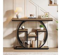 105Cm Industrial Console Table Narrow Entryway Table With Storage For Hallway