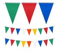 105ft Multicolor Pennant Safety Flags Perimeter Warning Flag Banner Line Pennant Banner Flag for Party Celebration Flagging Construction Traffic Parking Strand Fade Resistant