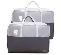 105L Clothes Storage Bags with Zips, 2 PCS Oxford Cloth Duvet Storage Bag King Size, Breathable Underbed Storage Bags for Clothes, Quilt, Blankets, Bedding, Sturdy Large Storage Bags, No-Smell