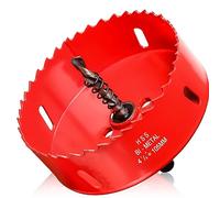 105mm Hole Saws Cutter, HSS Bi-Metal Core Drill Bit for Wood, Plastic, UPVC, Fiberglass and Plasterboard