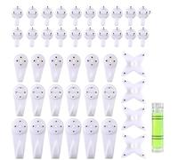 105Pack Picture Hangers for Hardwall Concrete Wall Hanging Photo Frames Drywall Hook Art Painting Display Hangers Clock Wedding Photos Hanging Hardware Kit for Home Office