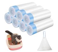 105Pcs Cat Litter Bags,Durable Cat Litter Tray Liners,Carry Handle,Tear Resistant,Easy Cleanup for Box,Mats,Bins(45x50cm,7 Roll)