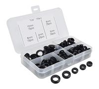 105Pcs Rubber Grommet Assortment Kit Standard Sizes in Storage Box Prevent Friction for Wiring