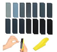 105Pcs Sand Paper Wet and Dry Sandpaper Kit Coarse to Fine 80-5000 Grit Mixed Assorted Sandpaper with 3.5 x 1 Inch Mini Hand Sanding Block for Car Wood Walls Detail Surface Sanding
