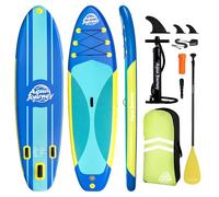 10'6'' Inflatable Paddle Board with Non-Slip Eva Pads, Skill Levels, Durable Premium SUP Accessories for Youth & Adults