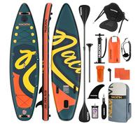 10'6" Inflatable Stand Up Paddle Board with Kayak Conversion Kit, Complete SUP Set Paddle Boards for Adults, with Single/Double Paddle, Kayak Seat, Backpack and More Accessories