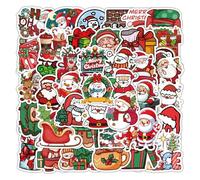 106 PCS Christmas Party Waterproof Stickers - Xmas Stickers Decoration Party Bags Fillers,Self-Adhesive Paper Scrapbook Sticker for Window Doors, Water Bottle, Scrapbook, Notebook
