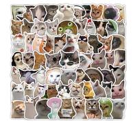 106 Pcs Cute Cat Sticker, Funny Cats Decals Vinyl, Cat Waterproof Stickers, Scrapbook Stickers Cats for Notebook Card Making Water Bottles Phone Luggage (Style B)