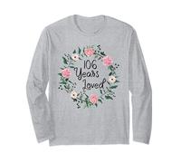 106 Years Loved Men Women Floral 106 Year Old 106th Birthday Long Sleeve T-Shirt