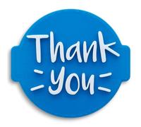 1066 Factory 'Thank You' Embosser Stamp for Icing Fondant Frosting Sugar Paste Cupcake Cake Cookie Baking Decoration (Pattern 2)