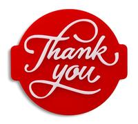 1066 Factory 'Thank You' Embosser Stamp for Icing Fondant Frosting Sugar Paste Cupcake Cake Cookie Baking Decoration (Pattern 1)