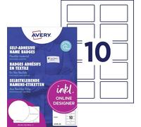 106693 - Avery (50 x 80mm) Name Badge Self Adhesive (White) Pack of 200 Labels