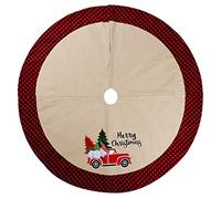106cm Christmas Tree Skirt Linen Santa Car Ornament Floor Mat Cover Party Decoration Dies For Card Making