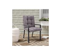 106cm W x 53cm D Waterproof Sunproof Thickened All-in-One Dining Chair Cushion, Dark Grey Garden Sanctuary Dark Grey One Size