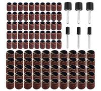 106PCS Drum Sander Kit 240 Grit Sanding Drum kit with 1/8 Shank Mandrel for Rotary Tools
