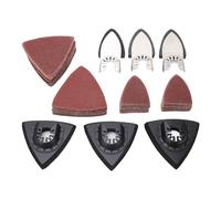 106Pcs Oscillating Tool Sanding Pads Kit, Metal Sanding Pads for Power Multi Tool, Hook and Loop Triangle and Finger Sanding Pads with 100 Sheets for Wood Metal Gypsum