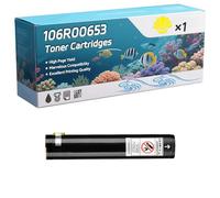106R00653 Toner Cartridges Compatible for Xerox Phaser 7750DXF 7760VGX EX7750 Printers, High-Definition Printing Effect with Chip, 42000 Pages (1 Pack Yellow)