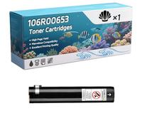106R00653 Toner Cartridges Compatible for Xerox Phaser 7750DXF 7760VGX EX7750 Printers, High-Definition Printing Effect with Chip, 42000 Pages (1 Pack Black)