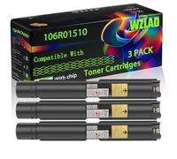 106R01510 Compatible for Xerox Toner Cartridges with Chip Phaser 6700 DN 6700 DNM 6700 DT 6700 DTM 6700 DX 6700 DXM 6700 N 6700 NM 6700 Printers (3 Pack Black)