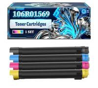 106R01569 Toner Cartridges Compatible for Xerox Phaser 7800 7800DN 7800DX 7800GX Printers, With Chip Large Capacity 34000 Pages (4 Pack Black)