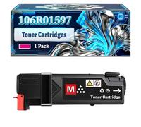 106R01597 Toner Cartridges Compatible for Xerox Phaser 6500 6500DN 6500N WorkCentre 6505 6505N Printers, With Chip Large Capacity 4000 Pages (1 Pack Magenta)