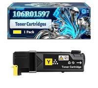 106R01597 Toner Cartridges Compatible for Xerox Phaser 6500 6500DN 6500N WorkCentre 6505 6505N Printers, With Chip Large Capacity 4000 Pages (1 Pack Yellow)
