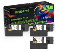 106R02759 Compatible for Xerox Toner Cartridges with Chip Phaser 6020 Phaser 6020 BI Phaser 6022 Phaser Printers (3 Pack Black)