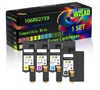 106R02759 Compatible for Xerox Toner Cartridges with Chip WC 6025 WC 6027 WorkCentre 6025 WorkCentre Printers (4-Pack BK/C/M/Y)