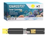106R03737 106R03740 106R03739 106R03738 Toner Cartridge Compatible for Xerox VersaLink C7020 C7025 C7030 Printers, High-Definition Printing Effect with Chip, 33600 Pages (1 Pack Yellow)