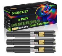 106R03737 Compatible for Xerox Toner Cartridges with Chip VersaLink C7020 C7020D C7020DN C7020DNW Printers (3 Pack Black)
